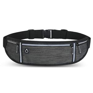 Pasek do biegania elastyczny pas biodrowy z paskami odblaskowymi torba na pas do joggingu 3 oddzielne kieszenie otwór na słuchawki do ćwiczeń na siłowni w podróży i na świeżym powietrzu