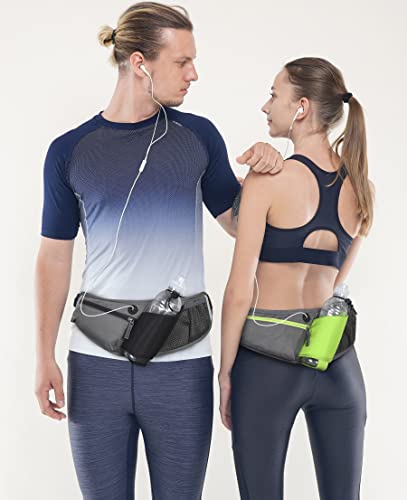 Pas do biegania z uchwytem na butelkę wody torba na talię RUMANLE z przedłużaczem RUMANLE-GREEN One Size - obrazek 3