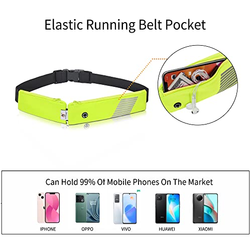 Pasek do biegania z regulowanym elastycznym paskiem i 2 niezależnymi kieszeniami duża pojemność torba do biegania nerka z gniazdem słuchawkowym do fitnessu joggingu spacerów z psem - obrazek 8