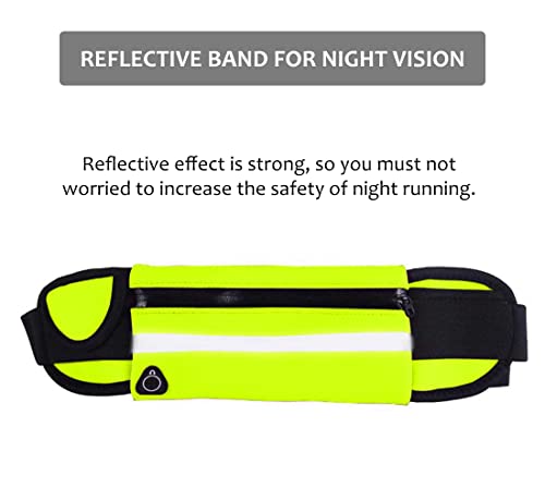 Pas do biegania Mężczyzna Kobieta Sportowa Neopren Wodoodporny Unisex Kieszenie Odblaskowe Paski Torba Sportowa Kobieta Mężczyzna Torba Do Biegania Kącik Mężczyzna Kobieta Bieganie Żółty - obrazek 5