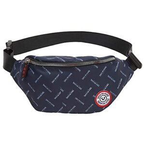 True Religion Fanny Pack - torba na talię z wibracjami Vacay idealna do biegania jazdy na rowerze wędrówek - zapakuj w swoje codzienne niezbędne rzeczy w dobrym stylu - wodoodporna torebka wielokolorowa Czarny monogram M Pas na pieniądze