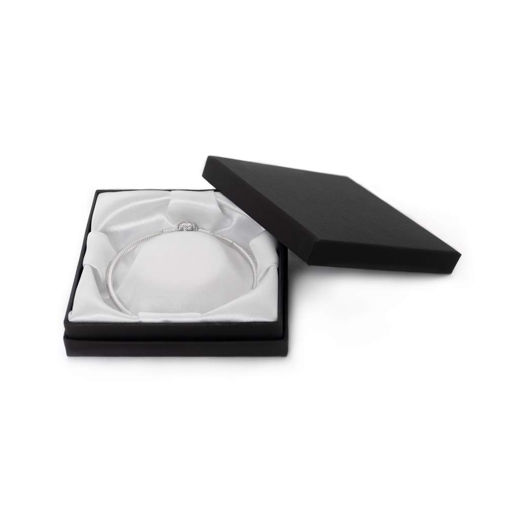 Eleganckie pudełko na bransoletkę z białym satynowym wkładem - idealne na prezent - obrazek 2