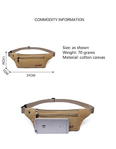 Torba na pasku sportowa torba do biegania dla mężczyzn i kobiet do biegania wędrówek aktywności na świeżym powietrzu podróży sportowych z regulowanym przyłączem na słuchawki (czarna) czarny - obrazek 2