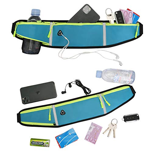 Paski do biegania torba na talię dla kobiet mężczyzn z uchwytem na butelkę wody wodoodporne torby na zderzak do biegania na świeżym powietrzu sport jazda na rowerze podróż bieganie pas biodrowy - obrazek 6