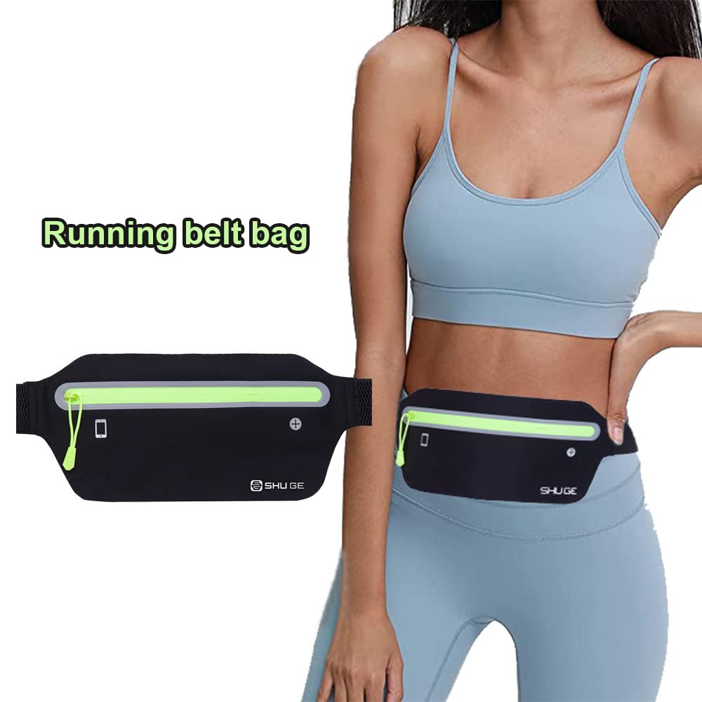 Pasek do biegania z odpornym na pot nerka z regulowanym elastycznym paskiem nerka z odblaskowym paskiem do biegania i treningów na świeżym powietrzu pasek na pieniądze Czarny Jeden rozmiar Plecak turystyczny - obrazek 4