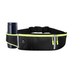 TSHAOUN 1 pasek do biegania z wodoodpornym regulowanym elastycznym paskiem regulowany pasek do biegania z odblaskowym paskiem odporne na pot talie torba do biegania na trening na siłowni w podróży i na świeżym powietrzu Czarny