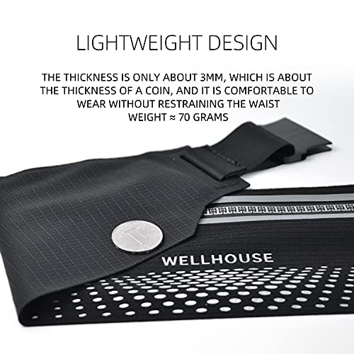 Pasy do biegania dla kobiet Mężczyźni Wodoodporny Odblaskowy wąski pas do biegania Saszetka nerka na piesze Portfele bez użycia rąk Saszetka biodrowa Torba na telefon Pomieści wszystkie telefony - obrazek 3