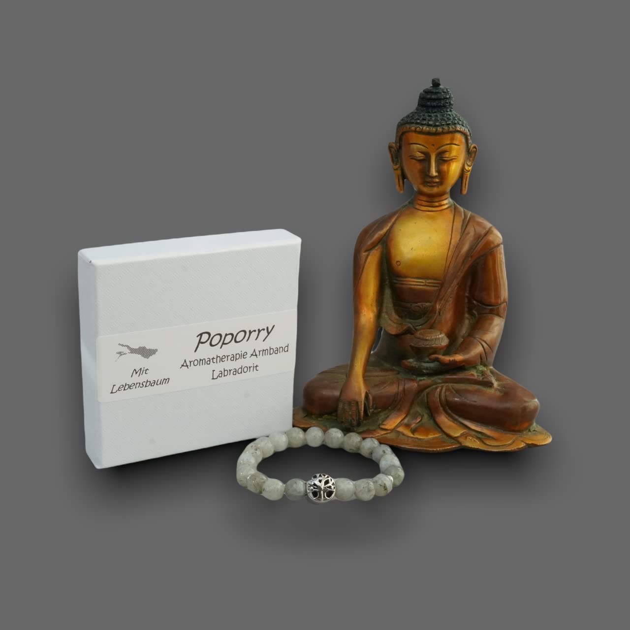 Bransoletka do aromaterapii z labradorytu i drzewem życia - Opis kamieni i znaczenie w języku polskim - obrazek 2