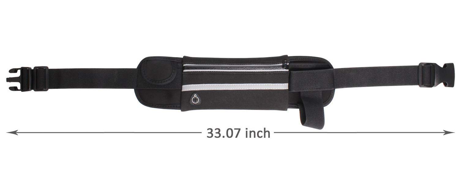 youler plecak na talię torba do biegania torba do biegania idealna do biegania - odblaskowy pasek na pasek składana torba na pasek na telefony komórkowe do 6 cali sportowe plecaki biodrowe na zewnątrz (różana czerwona) - obrazek 2