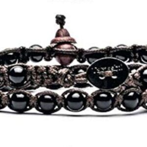 Elegancka bransoletka Tamashii z podwójnym onyksem Ref BHS600 Mobile – 01