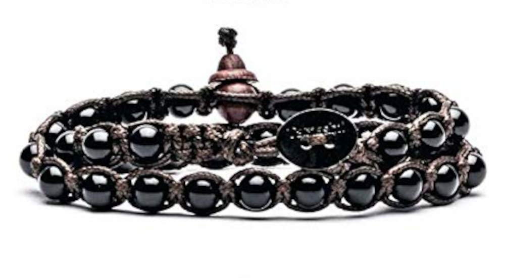 Elegancka bransoletka Tamashii z podwójnym onyksem Ref BHS600 Mobile – 01