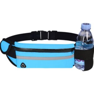 o-day | Torba do biegania mężczyźni kobiety regulowany wodoodporny i cienki portfel kobiety z uchwytem na butelki i otwór na słuchawki do biegania Nowa wersja 2.0 niebieski Taglia Unica