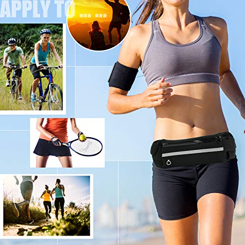 Torba na pasek torba na brzuch regulowana torebka biodrowa unisex torba sportowa kieszeń na telefon komórkowy bieganie uchwyt na butelkę pas na napoje do biegania joggingu na pasku - obrazek 3