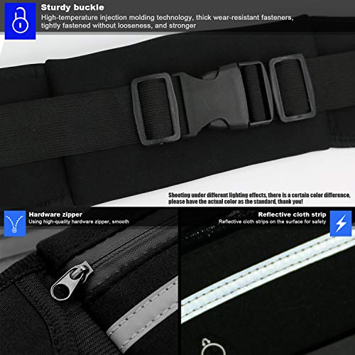 Torba na pasek torba na brzuch regulowana torebka biodrowa unisex torba sportowa kieszeń na telefon komórkowy bieganie uchwyt na butelkę pas na napoje do biegania joggingu na pasku - obrazek 5