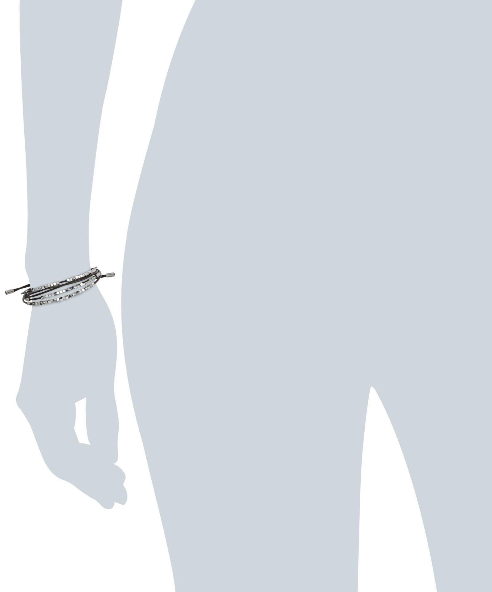 Elegancka bransoletka Fossil JA6379040 - 19 cm, kolor brązowy/srebrny - obrazek 2