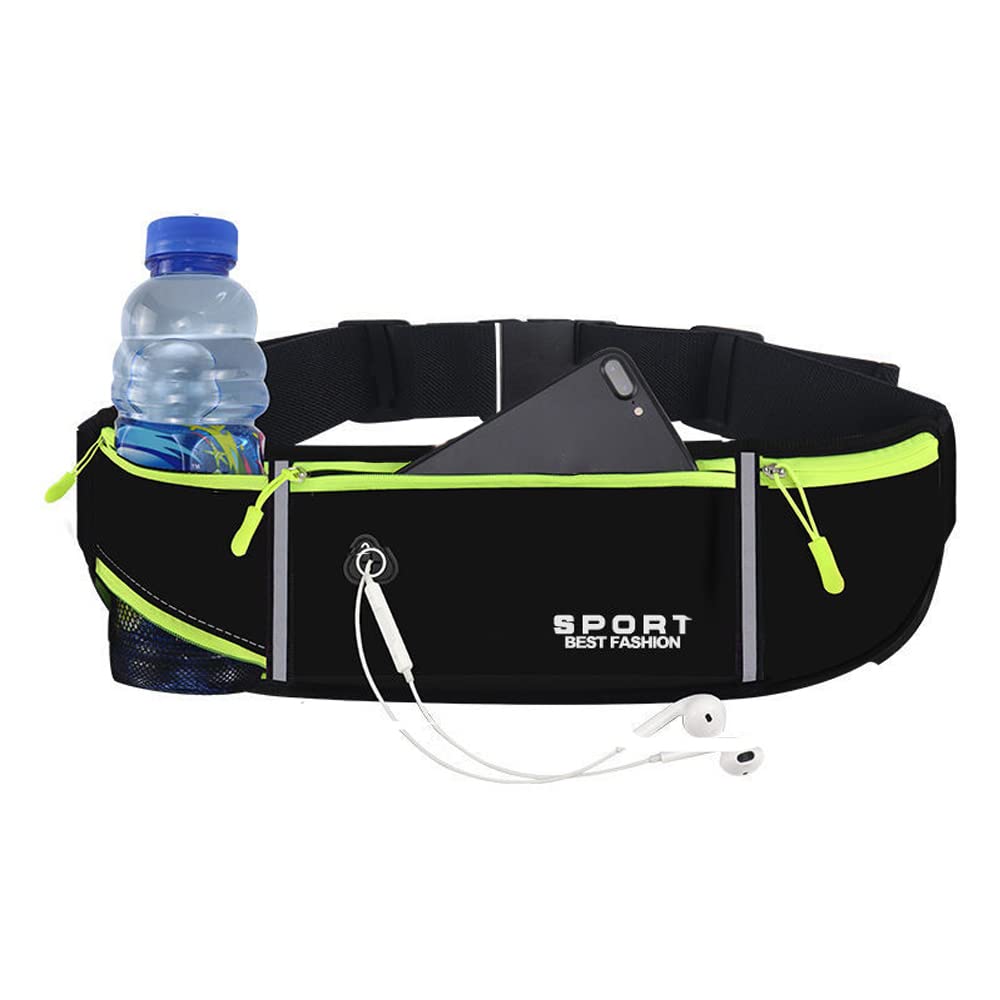 Pasek do biegania na telefon komórkowy wodoszczelna sportowa torba biodrowa ultralekka torba na brzuch z regulowaną taśmą gumową do biegania fitnessu czarny (1)