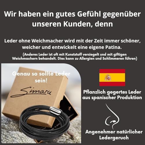 Designerska bransoletka ze skóry garbowanej roślinnie - stylowa branso - obrazek 3