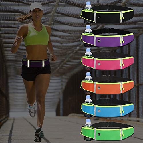 Paski do biegania torba na talię dla kobiet mężczyzn z uchwytem na butelkę wody wodoodporne torby na zderzak do biegania na świeżym powietrzu sport jazda na rowerze podróż bieganie pas biodrowy - obrazek 2