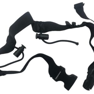 PORTADORSAL Elastic Unisex Dorosły Czarny Podwójna kotwica do grzbietu i 6 gumkami żelowymi czarny