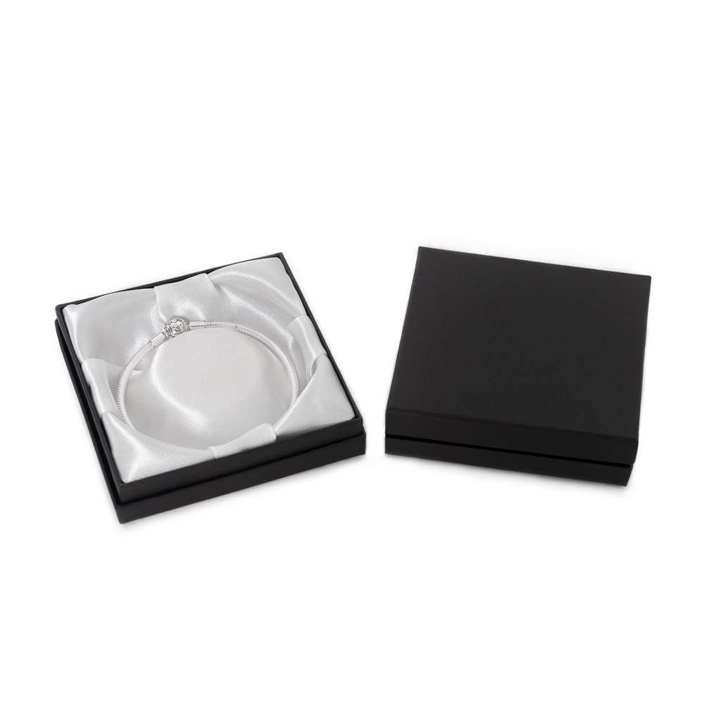 Eleganckie pudełko na bransoletkę z białym satynowym wkładem - idealne na prezent - obrazek 4