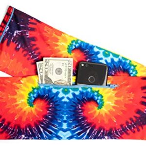 FusionBelts Tęczowy pas do biegania dla kobiet – niezabawny plecak z wodoodpornymi opatentowanymi kieszeniami na zamek błyskawiczny do przechowywania wszystkich akcesoriów