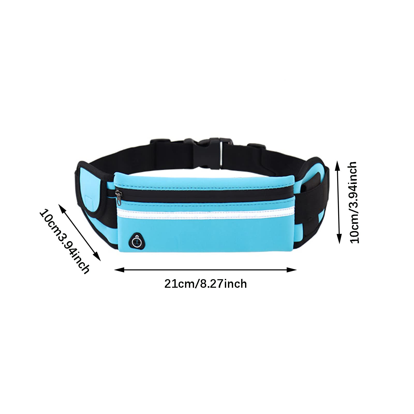Pasek do biegania na telefon komórkowy damski męski regulowany pasek do biegania z zamkiem błyskawicznym oddychający do joggingu fitnessu jazdy na rowerze podróży i aktywności na świeżym powietrzu (niebieski i pomarańczowy) niebieski i pomarańczowy. - obrazek 4