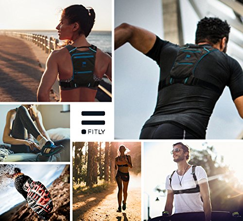 FITLY Minimalistyczny plecak do biegania | Plecak do biegania unisex z uchwytem na telefon schowkiem i paskiem piersiowym | do noszenia przedmiotów osobistych podczas biegania | sprzęt do biegania dla mężczyzn i kobiet | lekki plecak na wodę do biegania NIEBIESKI M-L-XL - obrazek 3