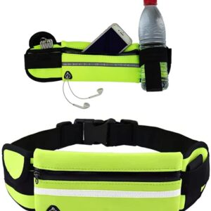 Torba sportowaTorba do biegania Lekka i wodoodporna torba z uchwytem na butelkędo treningu na siłownię Jogging (fluorescent green) Fluorescencyjny zielony 36*9.7*0.5cm