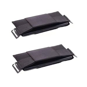 Pasek do biegania uchwyt na telefon do biegania ćwiczeń jazdy na rowerze spacerów podróży i aktywności na świeżym powietrzu (2 sztuki) Czarny S