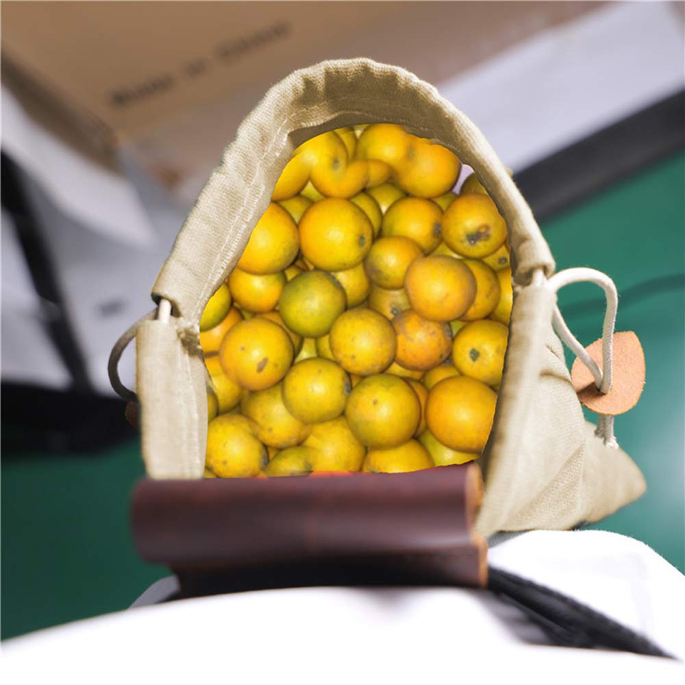 Płócienna torba na paszę na piesze wędrówki płócienna torba na paszę składane paczki pasów skórzany pasek biodrowy wisząca torba ręcznie robiona skórzana torba na pasek wodoodporna woskowana torba na skarby i muszle na zewnątrz Brązowy - obrazek 6