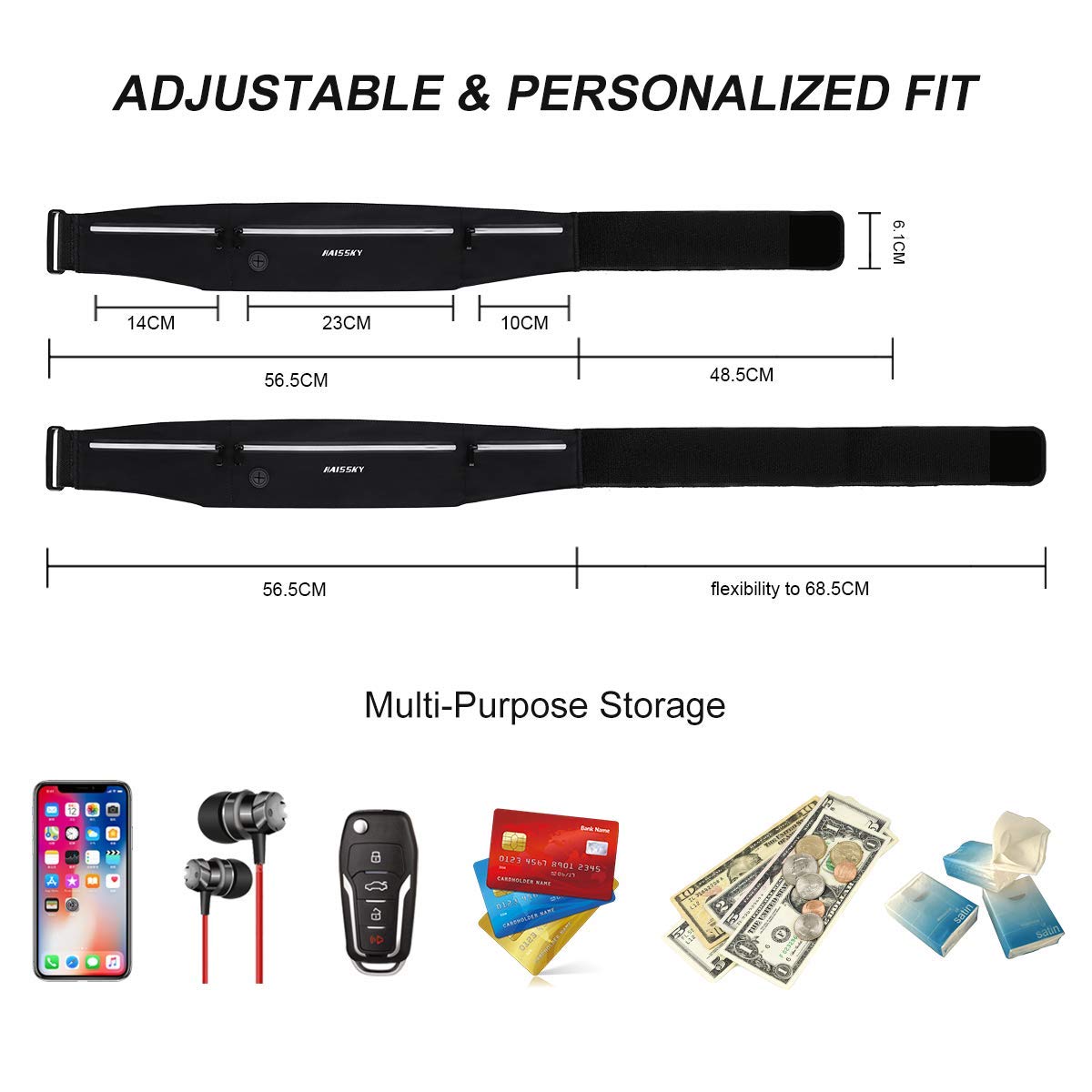 Pasek do biegania na telefon komórkowy, saszetki biodrowe, pasek sport - obrazek 7