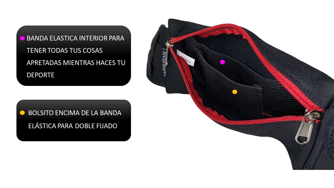 ALEXANDER MILANO - Sportowa taśma męska Neoprenowy pas biegający kobiety Wodoodporny Unisex Regulowany pasek Elastics dla iPhone 13/12/Pro/ProMax/XR/XS/X/8 Samsung S20/10/S9/S8 niebieski 39*10 - obrazek 4