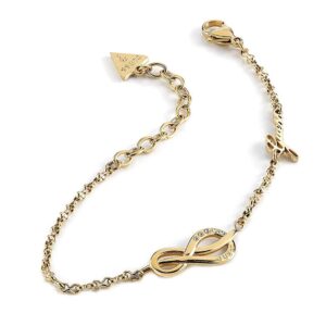 Elegancka bransoletka damska Guess Pave Infinity ze stali nierdzewnej i kryształami Swarovskiego