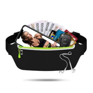 CaseNN Pas do biegania dla kobiet mężczyzn pas biodrowy torba talia do uchwytu na telefon regulowany z elastycznym paskiem do uprawiania sportu siłowni joggingu jazdy na rowerze chodzenia na zewnątrz fitness do iPhone'a Samsung Huawei poniżej 70"