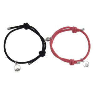 Zestaw 2 magnetycznych bransoletek EMSea z regulowaną plecioną liną - idealny dla miłośników biżuterii!