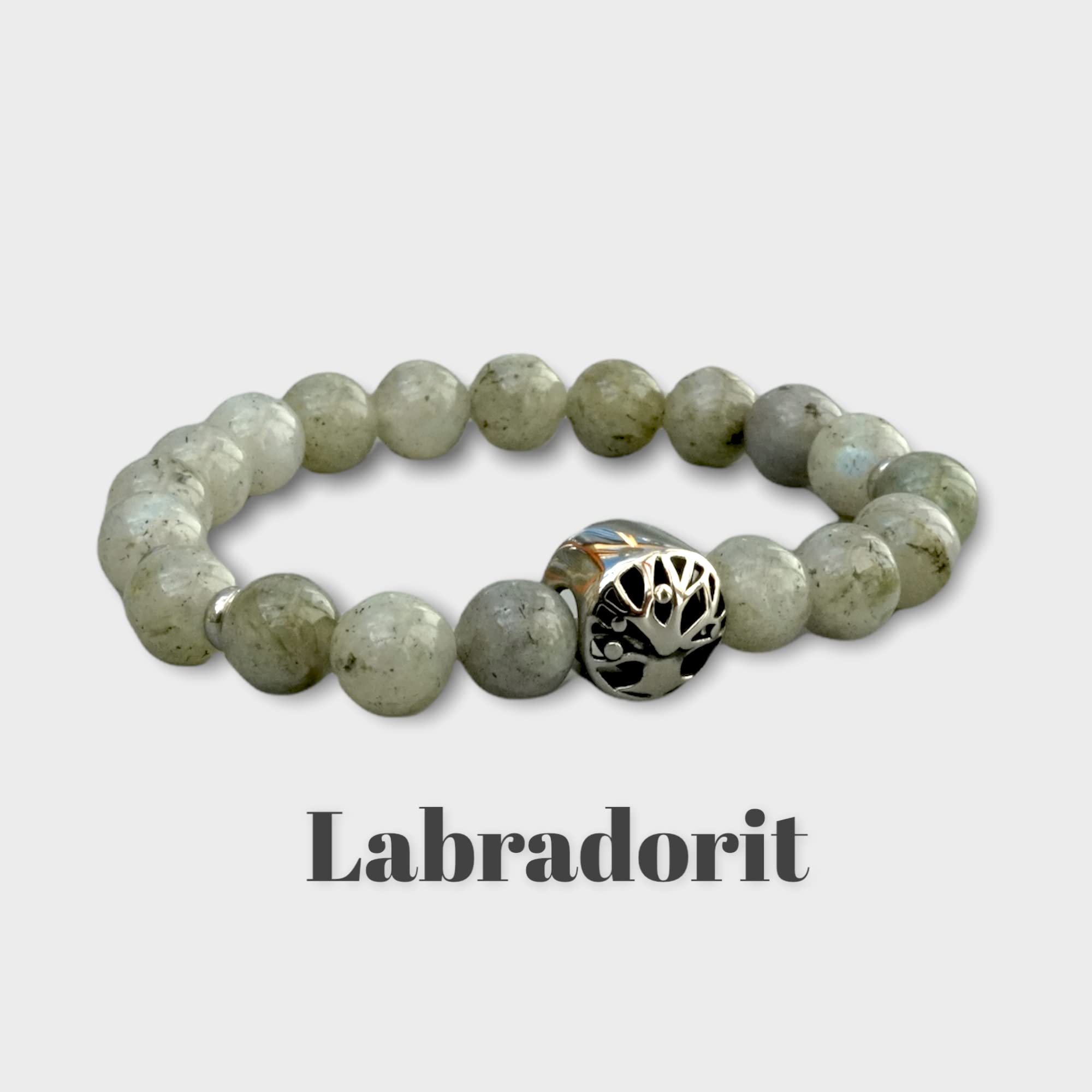 Bransoletka do aromaterapii z labradorytu i drzewem życia - Opis kamieni i znaczenie w języku polskim - obrazek 3