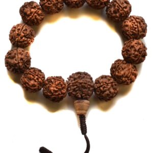 BUDDHAFIGUREN Bransoletka z nasionami Rudraksha - szerokość 15 cm