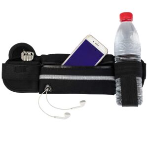 Torba sportowaTorba do biegania Lekka i Płaszcz Płaszcz przeciwdeszczowy z uchwytem na butelkędo treningu siłowni Jogging (czarny) Czarny 36*9.7*0.5cm