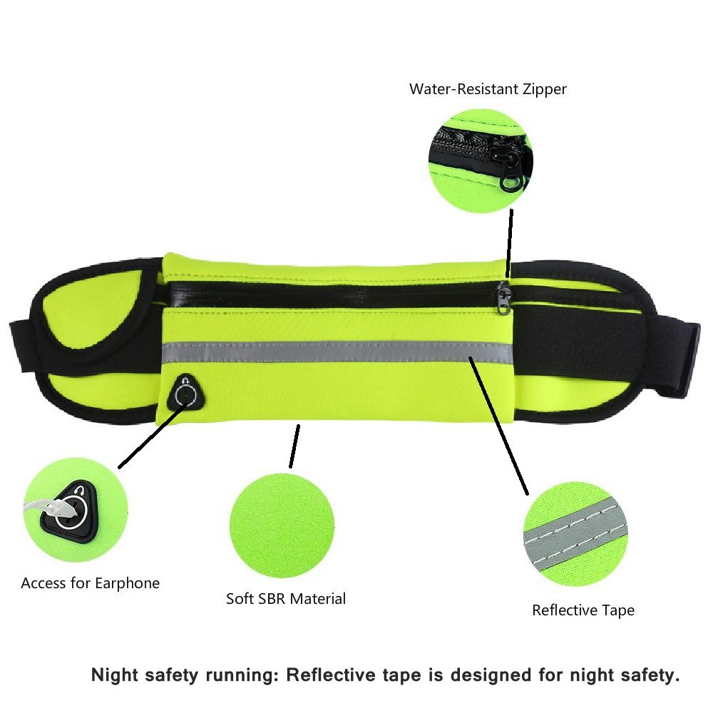 ZXJOY Torba na pas do biegania kieszeń podróżna wodoodporna torba na ramię na ramię uchwyt na telefon pasek do biegania - 5 kolorów - obrazek 5