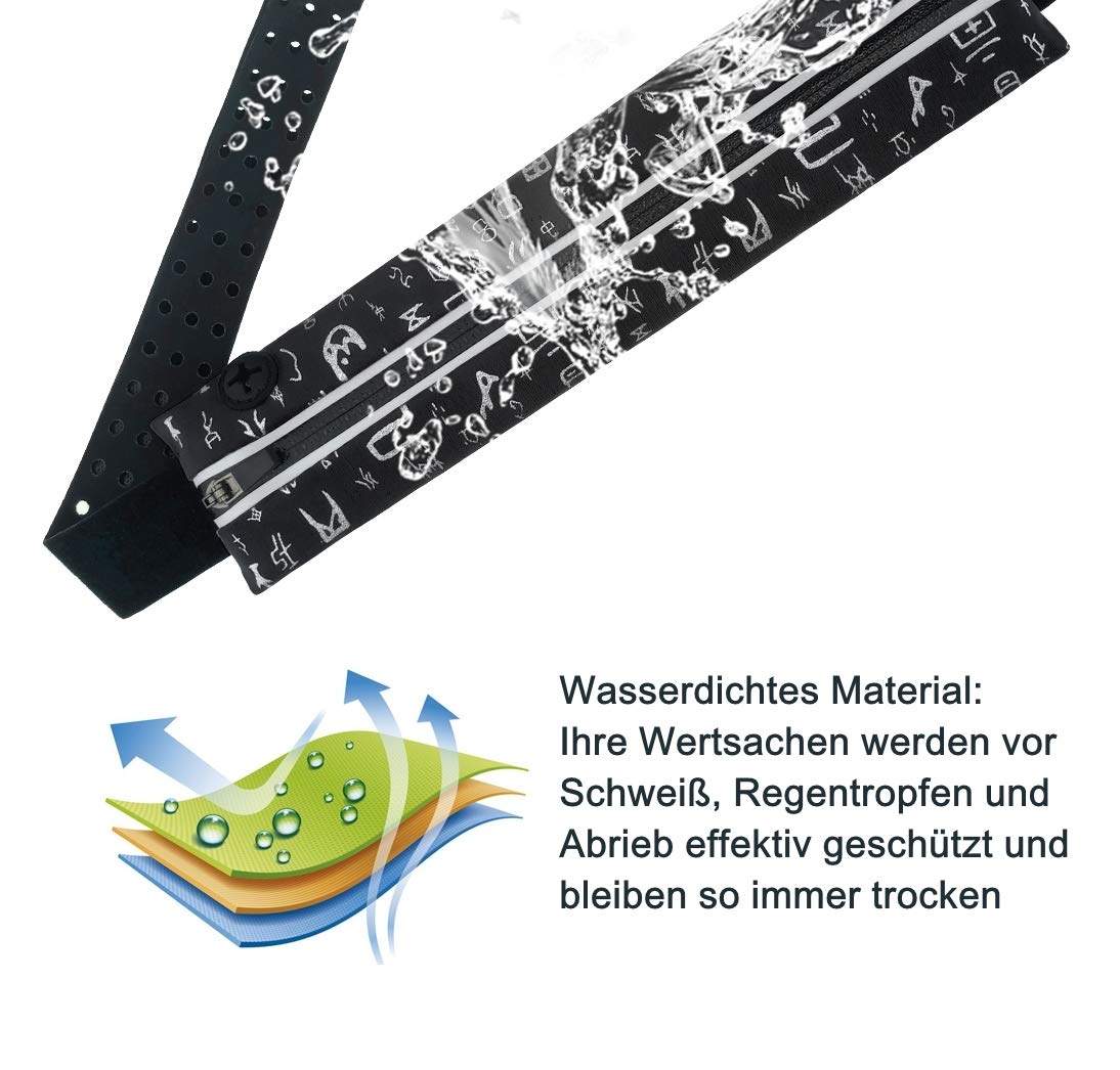 Prosske Nowoczesny pasek do biegania GT1 torba na pasek torba na talię smartfon klucze bieganie fitness podróż fioletowa - obrazek 3