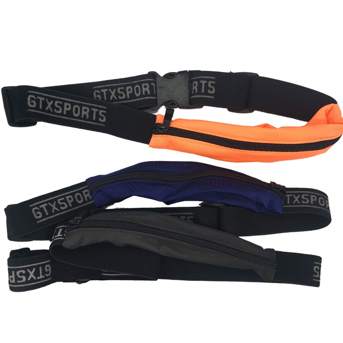 Qiundar sportowa saszetka na biodra 4 sztuki sportowa saszetka do biegania na telefon komórkowy dla mężczyzn do biegania podróży (czarna granatowa pomarańczowa kamuflażowa) - obrazek 6