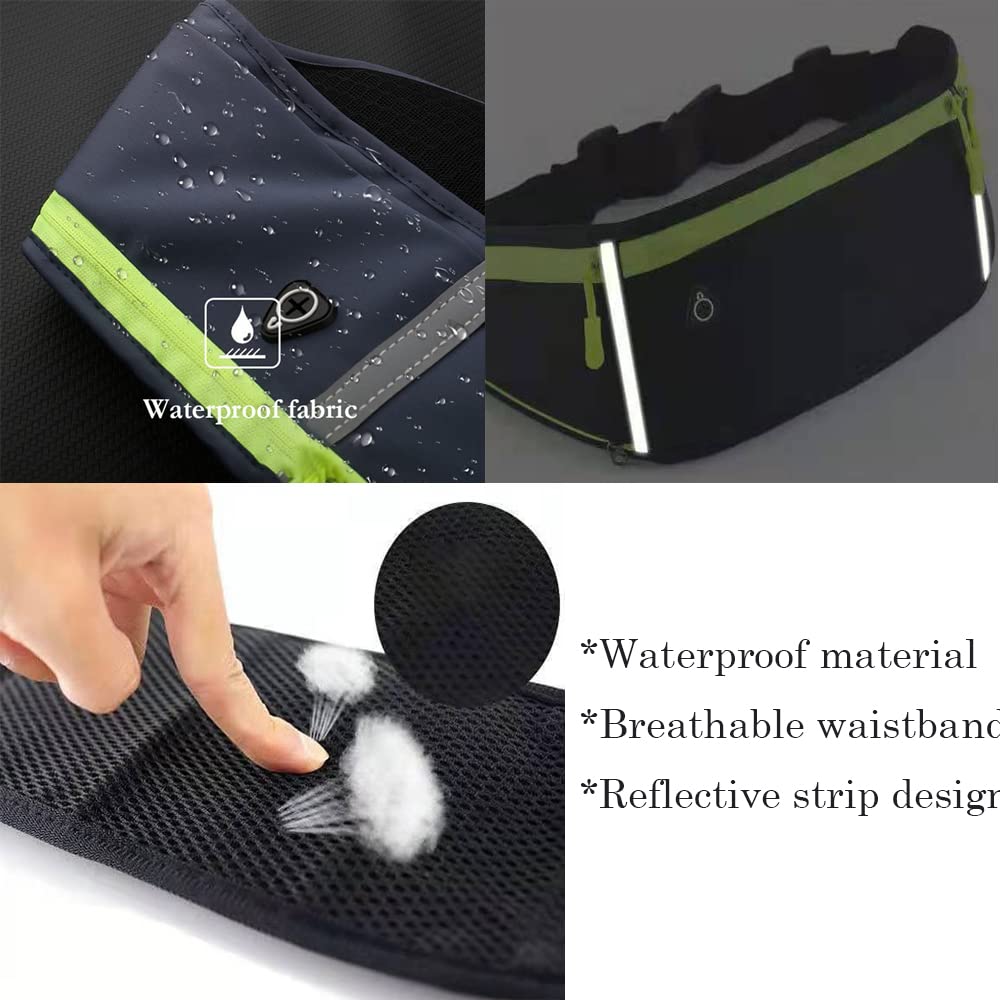 Pasek do biegania na telefon komórkowy wodoszczelna sportowa torba biodrowa ultralekka torba na brzuch z regulowaną taśmą gumową do biegania fitnessu czarny (1) - obrazek 6