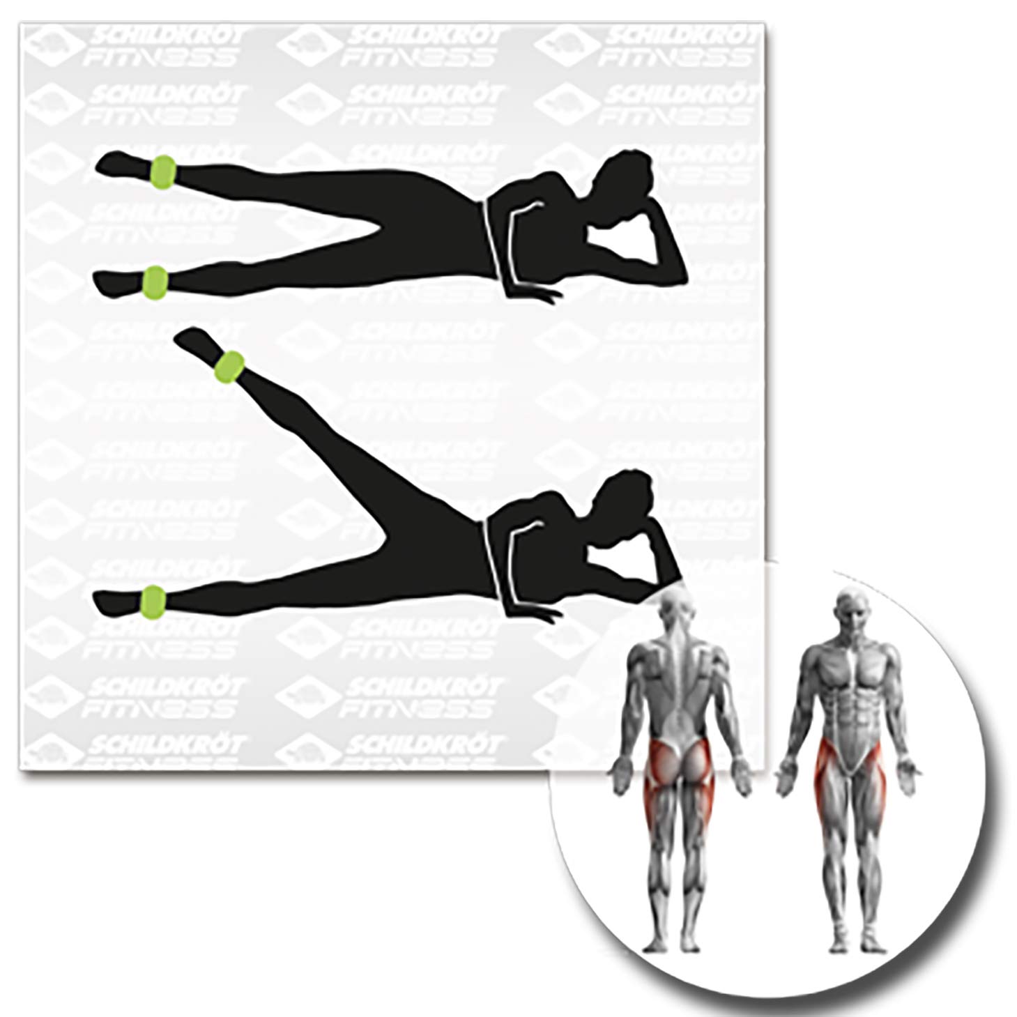 Schildkröt Mankiety obciążnikowe na rękę, nogę, 1,0 kg, zestaw - obrazek 3