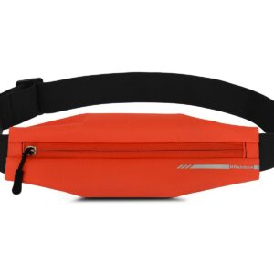 HRainbow Torba na pasek do biegania wodoodporna dla kobiet mężczyzn wąski pas na talię do noszenia telefonów do 19 cm torba na talię do biegania (pomarańczowa)