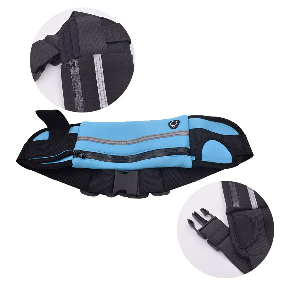 3 szt. pasek do biegania o dużej pojemności wodoodporny zestaw talii do przenoszenia telefonów do 65 cala z regulowanym elastycznym paskiem dla kobiet mężczyzn na siłownię treningi ćwiczenia kolarstwo spacery podróż - obrazek 6