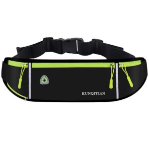 XUBX Pas Do Biegania Running Belt torba na brzuch na telefon komórkowy torba na talię do biegania lekki pasek do biegania regulowany pasek z 2 butelkami na wodę Sakiewka do fitness joggingu