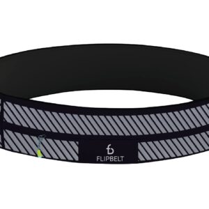 FlipBelt Zamek błyskawiczny, odblaskowy czarny, bardzo mały