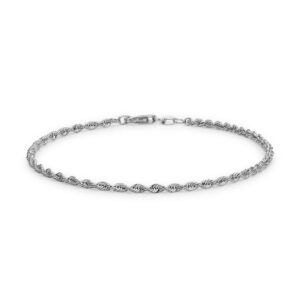 Elegancka bransoletka damska z białego złota z diamentami - 18 cm