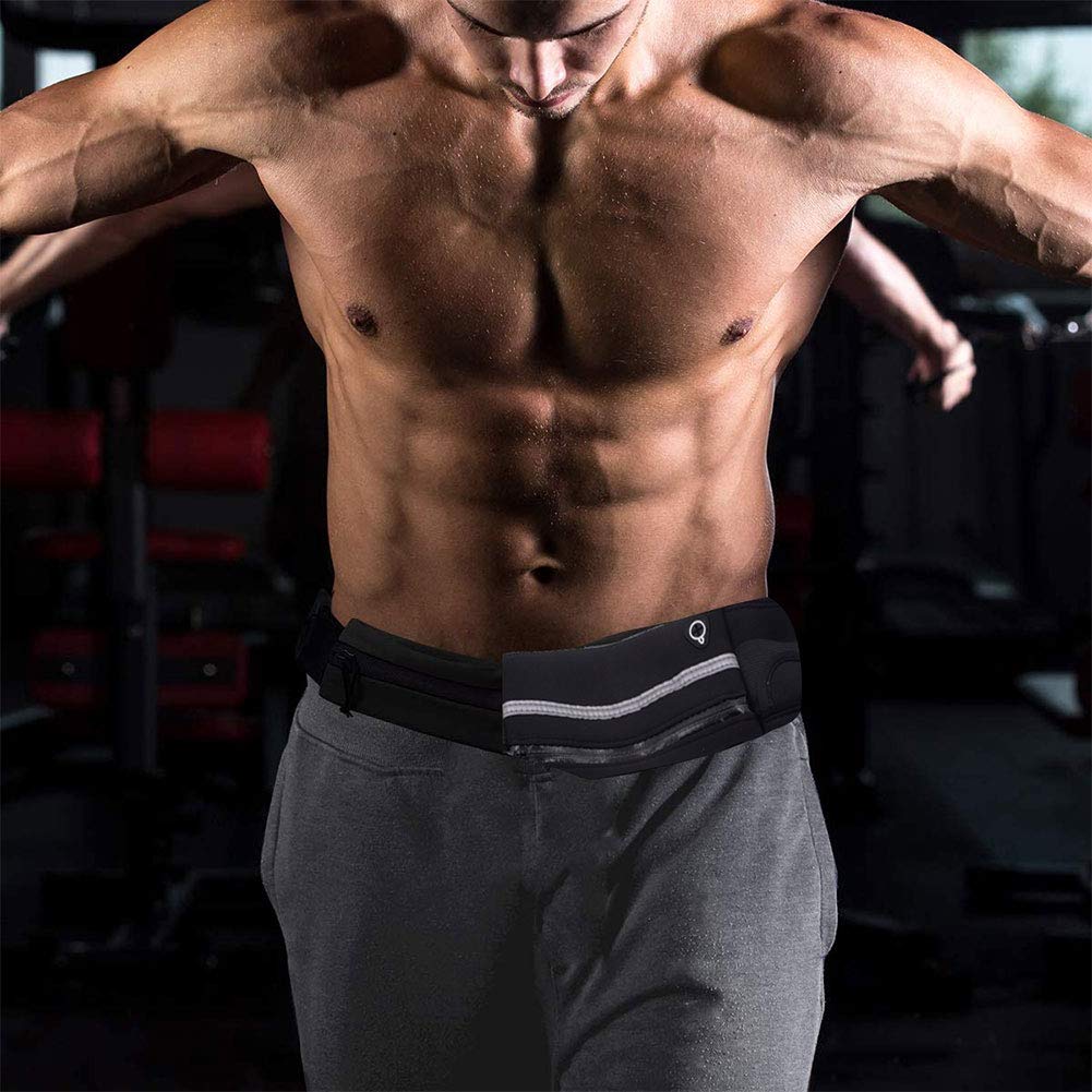 3 szt. pasek do biegania o dużej pojemności wodoodporny zestaw talii do przenoszenia telefonów do 65 cala z regulowanym elastycznym paskiem dla kobiet mężczyzn na siłownię treningi ćwiczenia kolarstwo spacery podróż - obrazek 2