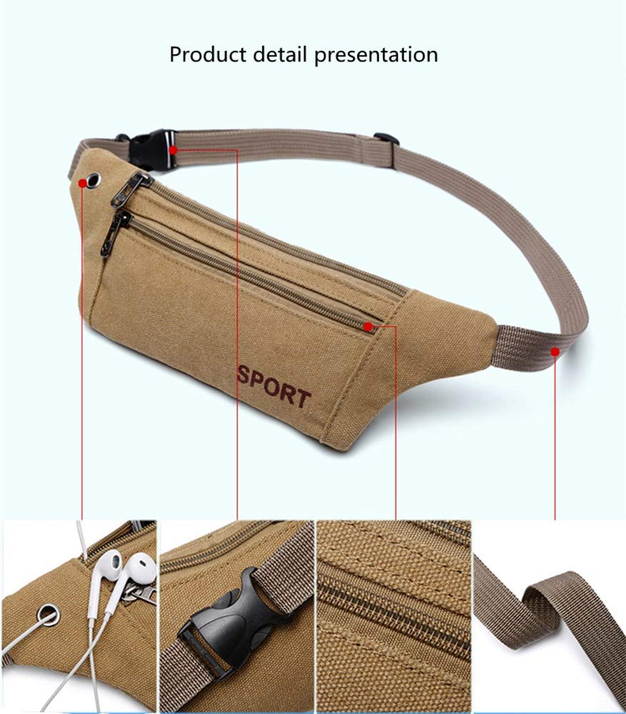 Torba na pasku sportowa torba do biegania dla mężczyzn i kobiet do biegania wędrówek aktywności na świeżym powietrzu podróży sportowych z regulowanym przyłączem na słuchawki (czarna) czarny - obrazek 3